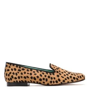 Blue Bird Cheetah Caramel  100% Calf Leather Loafers